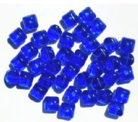 40 7x8mm Transparent Sapphire Pillow Beads